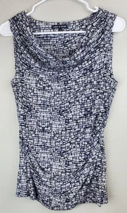 Cable & Gauge Damen Größe Medium Wasserfallausschnitt Tanktop Bluse geraffte Seiten grau - Bild 1 von 9