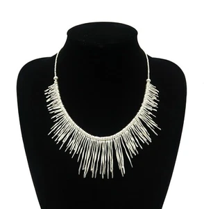 Collier ethnique articulé en argent massif 925 - 47.4cm - Birmanie - Picture 1 of 6