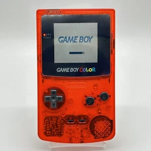 Costomized Gameboy Color Clear Red Handheld System Console New Shell & Screen! - Picture 1 of 10