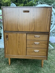 Mid Century Schreiber Vintage Writing Bureau/desk/cupboard - Picture 1 of 11