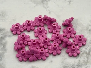 Lego Parts x (20) Ct Dark Pink Plant Flower with Bar and Small Pin Hole No 32606 - Picture 1 of 1