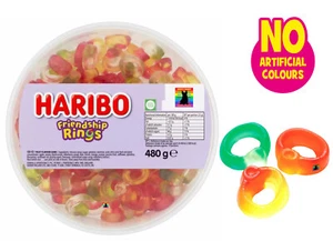 Haribo FRIENDSHIP RINGS Gummy Sweets Jelly Candy Party Bags FULL TUB Birthday - Picture 1 of 7