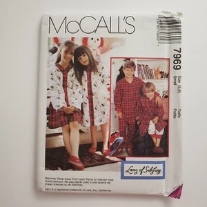 McCall's 7969 Kids Night Clothes and Robe Sewing Pattern Sizes 5, 6 Small Uncut - Picture 1 of 3