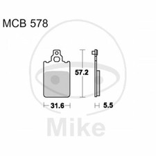 Coverings brake Std TRW Lucas 787.18.90 Aprilia 50 red roses 1992-1997