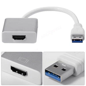 USB 3.0 to HDMI HD 1080P Video Cable Adapter Converter For PC Laptop HDTV LCD - Picture 1 of 6