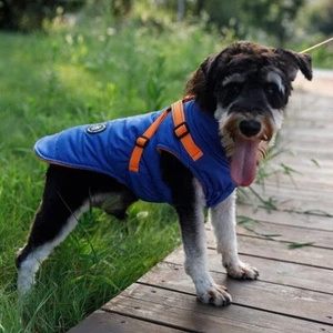 Norbi Haustier blau/orange Hundejacke Weste Geschirr Vlies gefüttert XL - Bild 1 von 6
