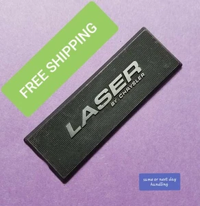 Bin#15 Chrysler Laser Dash Emblem 1984-1986 Laser Turbo OEM Plastic Black Emblem - Picture 1 of 4
