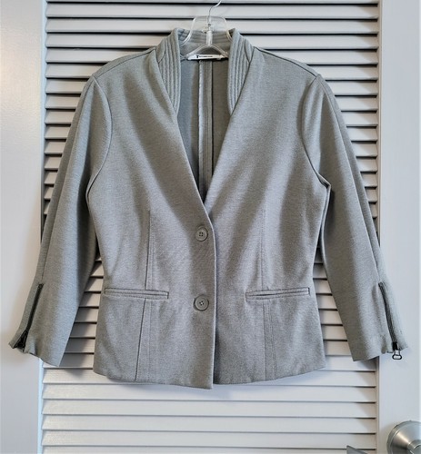 T by Alexander Wang gray olive slim fit jacket size XS