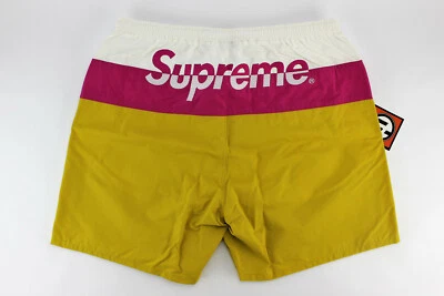 Supreme Split Logo Water Short Gold Pink White Size Medium SS17 - Image 1 of 4