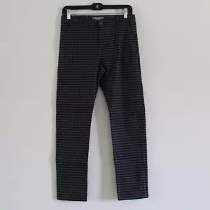 NWT Bonpoint Boys Felix Checkered Gray Plaid Cotton Straight Leg Pants 14 - Picture 1 of 8