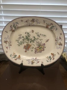 Antique G.F.Bowers Staffordshire Pottery Platter/Very Old Rare Pattern - Picture 1 of 6