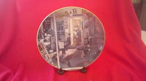 Norman Rockwell Shuffleton's Barbershop Plate #4350 - Picture 1 of 3