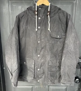Flint and Tinder Wool Lined Waxed Canvas Ridge Parka Mens Small Hooded Jacket - Picture 1 of 23