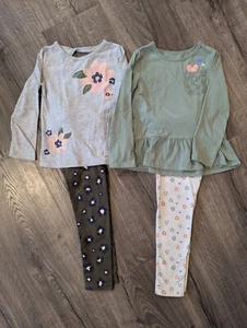 Carters 4T Girl Outfits 2-Pack (2 shirts/2 pants) - Picture 1 of 7