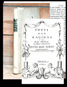 1793 French Revolution and a Swedish Jesuit in Italy Thiulen Tutti han ragione.. - Picture 1 of 1