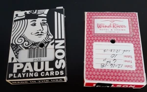 Set of 2 Decks of Casino Used Playing Cards, One Red deck and One Black deck. - Picture 1 of 5