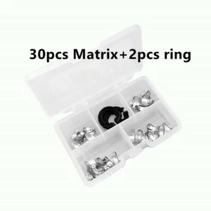 Dental Sectional Matrix Contoured Matrice Triodent Style Clip Ring Matrices 32Pc - Picture 1 of 5
