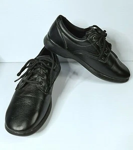 DS WORK Damen-Rutsch- & ölbeständige schwarze bequeme Kunstlederschuhe Größe 6,5 W - Bild 1 von 11