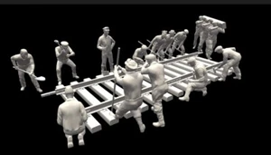 Peddinghaus 3 D Pression 1/48 48148 15 Travailleurs La Schienenlegen - Photo 1 sur 1