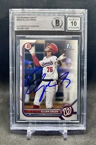 2022 1st Bowman Draft #BD125 Elijah Green Signed Nationals BAS Beckett 10 Auto! - Picture 1 of 3
