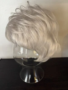 Envy Wig by Alan Eaton Tiffany Light Grey Short Layered 100% Kanekalon Fiber - Picture 1 of 12
