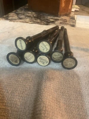 7 Antique Pump Organ Pulls Stops Organ Parts Lot E - Image 1 of 3