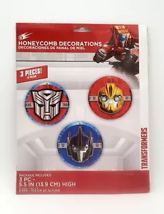 Transformers Honeycomb Hanging Decoration (3 Pieces) 5.5 IN. Backdrop Party Kid - Picture 1 of 4