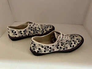 Vintage Van's 1980's Mickey Mouse Print Authentic Shoes Size 6 - Picture 1 of 8