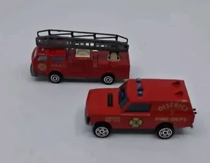 Majorette Die Cast Fire Vehicles-Range Rover-Pompier-Set Of 2-READ - Picture 1 of 8