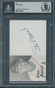 Stan Musial Cut Signature Beckett Authentic Autograph Signed *5476 - Picture 1 of 1