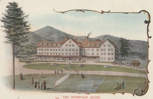 1901-1907 Intervale House New Hampshire NH 1900s postal cancha de tenis caballos - Imagen 1 de 3