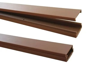 Canal de cable marrón 1m 31,8x11mm autoadhesivo (conector disponible) - Imagen 1 de 3