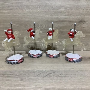 The Coca-Cola Beary-Go-Round Collection Coke Bears Carousel Horse Christmas 4 - Picture 1 of 14