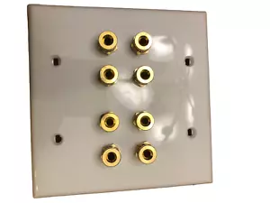 Piastra Russound Mate BP1-2 Targa Home Theater Placcata Oro Bianco - Foto 1 di 2
