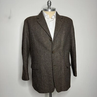 Structure Men's 46R XL Blazer Brown Herringbone Sport Coat Jacket Vintage Tweed - Image 1 of 4
