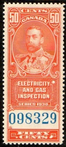 Canada Revenue 50c Electric & Gas Inspection series 1930 MNH - Picture 1 of 1