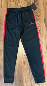 NWT Nike Air Jordan Logo Black w/ Red Accents Slim Leg Joggers - Big Boys XL - Picture 1 of 6