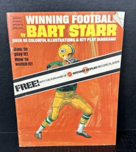 Vintage 1971 WINNING FOOTBALL Booklet Bart Starr Packers Mattel Instant Replay - Picture 1 of 14