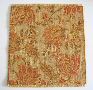 Puppenhaus Puppenstube Miniatur TEPPICH TEPPICH GOLD ROST ORANGE FLORAL - Bild 1 von 2