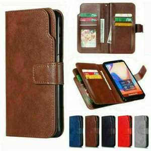 Magnetic Leather Wallet Flip Cover Case For Samsung S25 S24 S23 S22 S21 Note10+ - Picture 1 of 31