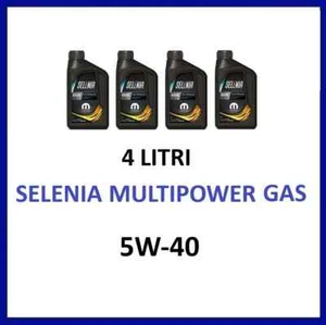 4 LITRI OLIO MOTORE SELENIA MULTIPOWER GAS 5W-40 mopar ACEA C3 API SM (4 L) - Foto 1 di 1