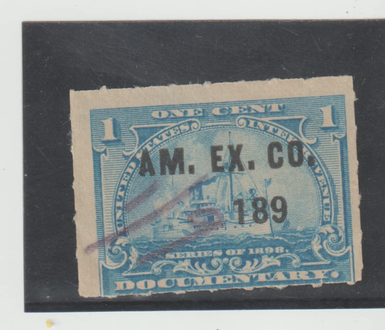 U.S. Scott # R163 - With AM. Ex. Co -Printed Cancelation CXL - Image 1 of 1