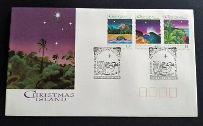 1993 Christmas Island Festivals Celebrating Christmas 3v Stamps FDC - Image 1 of 3