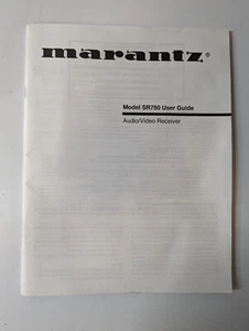 Marantz SR780 Audio/Video Receiver User Guide ONLY 80pgs - Picture 1 of 3