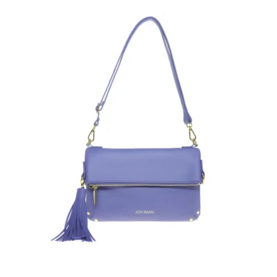 Bandolera JOY & IMAN Borla Elegante Cuero con RFID, Periwinkle Foto 1 de 2