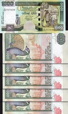 Sri Lanka 1000 Rupees 2006, UNC, 5 Pcs LOT, Consecutive, P-120d - Image 1 of 4