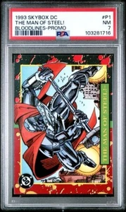 1993 DC Skybox MAN OF STEEL! Bloodlines PROMO Superman # P1 PSA 7 Pop 2 Highest - Picture 1 of 2