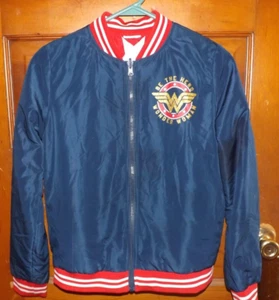 Wonder Woman DC Comics Varsity Bomber Jacket Womens Reversible S-M ? - Picture 1 of 6
