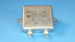 Oil HERMETICALLY SEALED Radial Capacitor, P30ZN, AEROVOX, 150VDCW/300VDCT, 10MFD - Picture 1 of 4