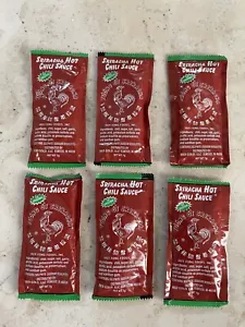 NEW 6 Pack Sriracha Hot Chili Sauce Packets On-The-Go Packet 7 Gram Asian Travel - Picture 1 of 1
